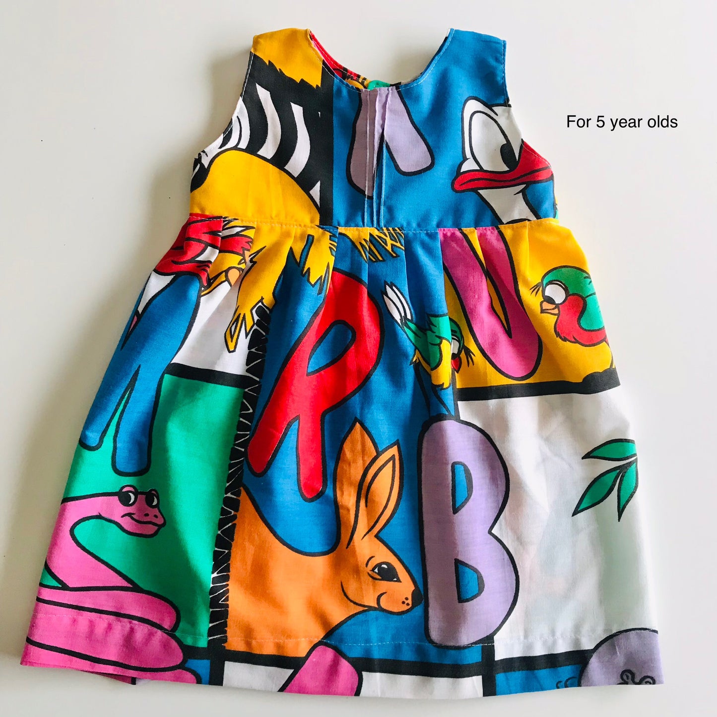Girls empire handmade dress - Vintage Alphabet