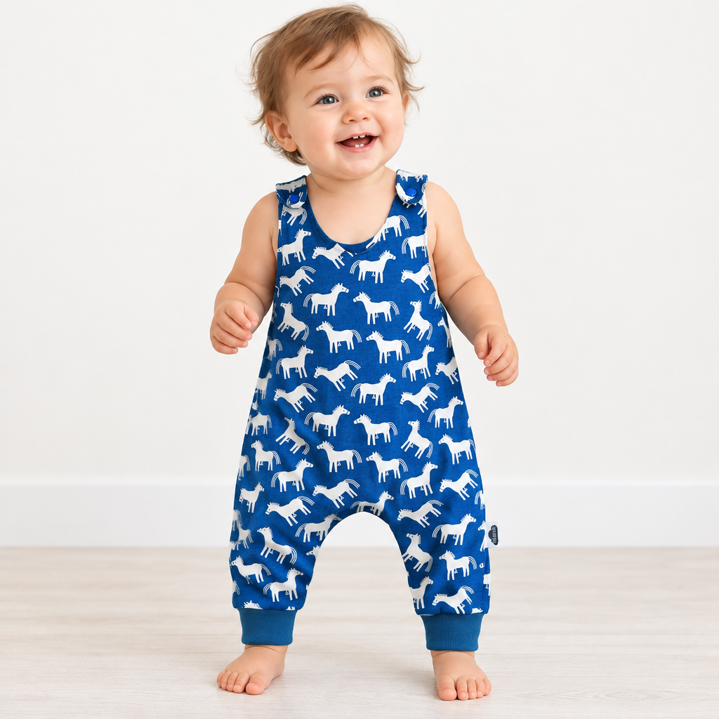 Baby Toddler Long Romper - Giddy Up