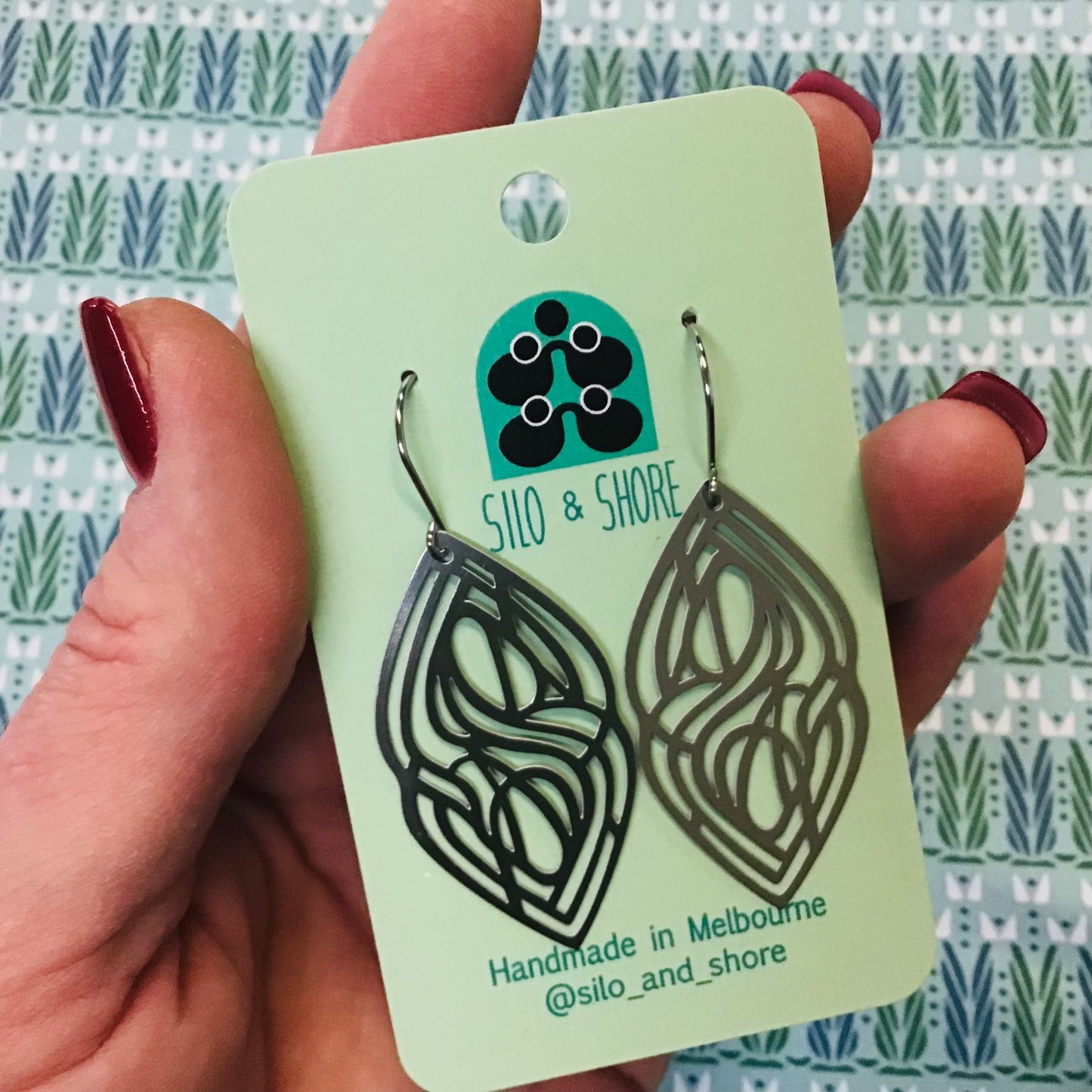 Stainless Steel Statement Earrings - Deco Range