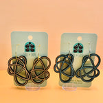Art Deco Acrylic Earrings - Scribbles (extra large)