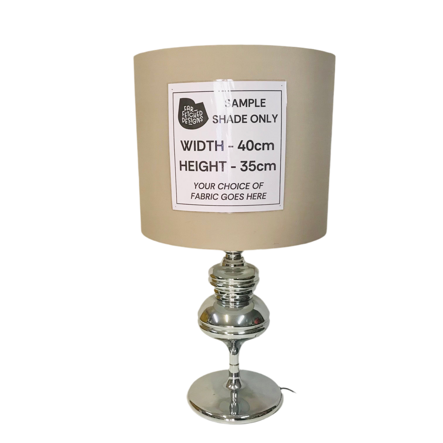 Lamp Base Only - Sculptural Chrome Table Lamp