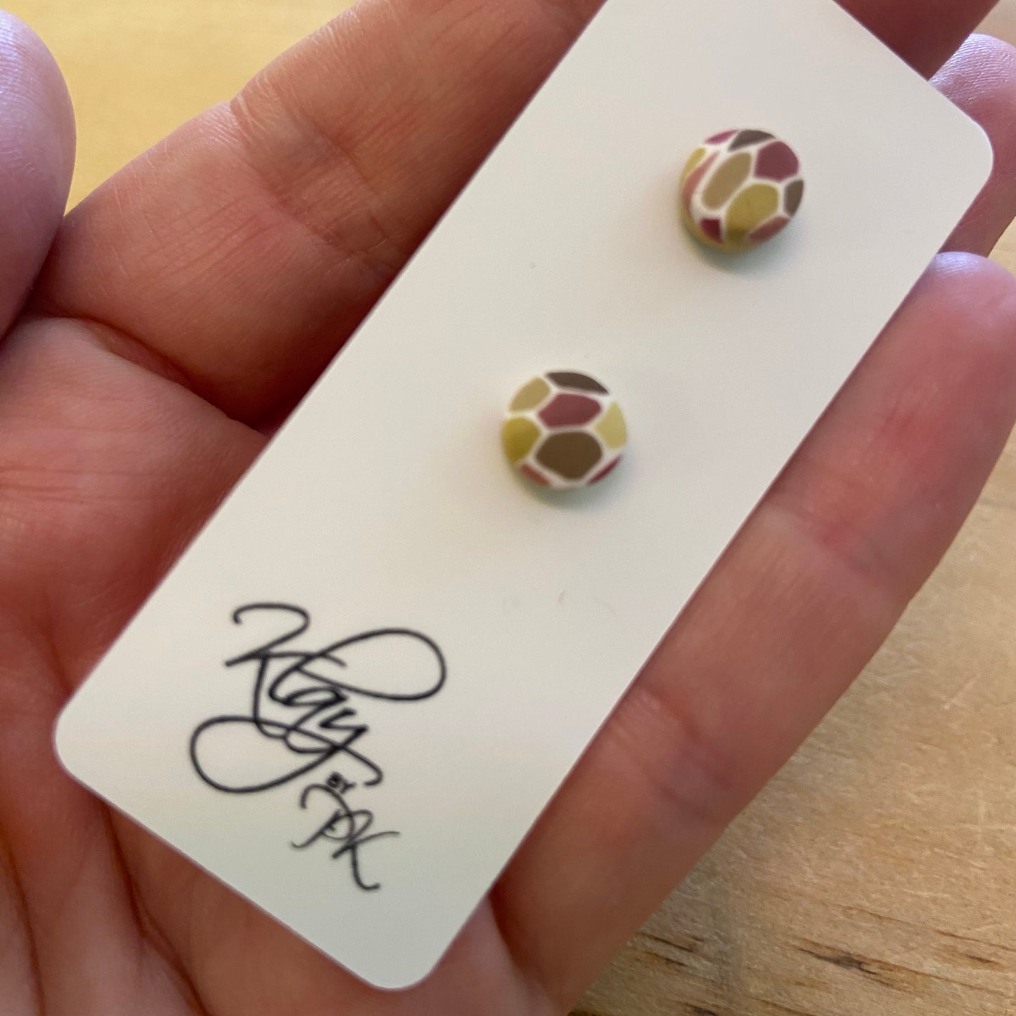 Handmade Polymer Clay Earrings - studs