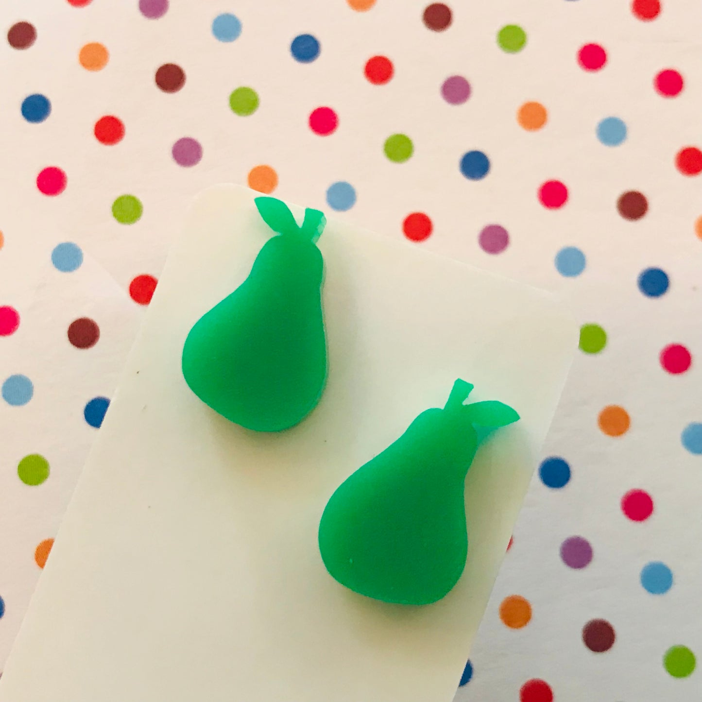 Novelty Studs Earrings - Graphic Acrylic
