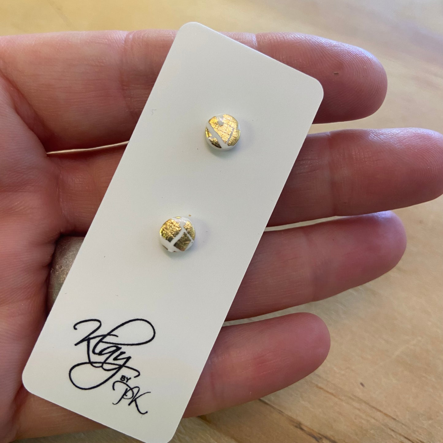 Handmade Polymer Clay Earrings - studs