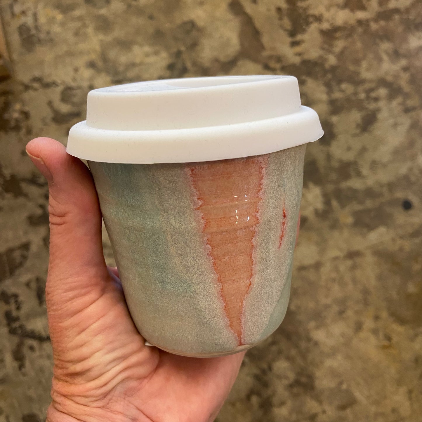 Handmade Travel Cup with Silicone Lid