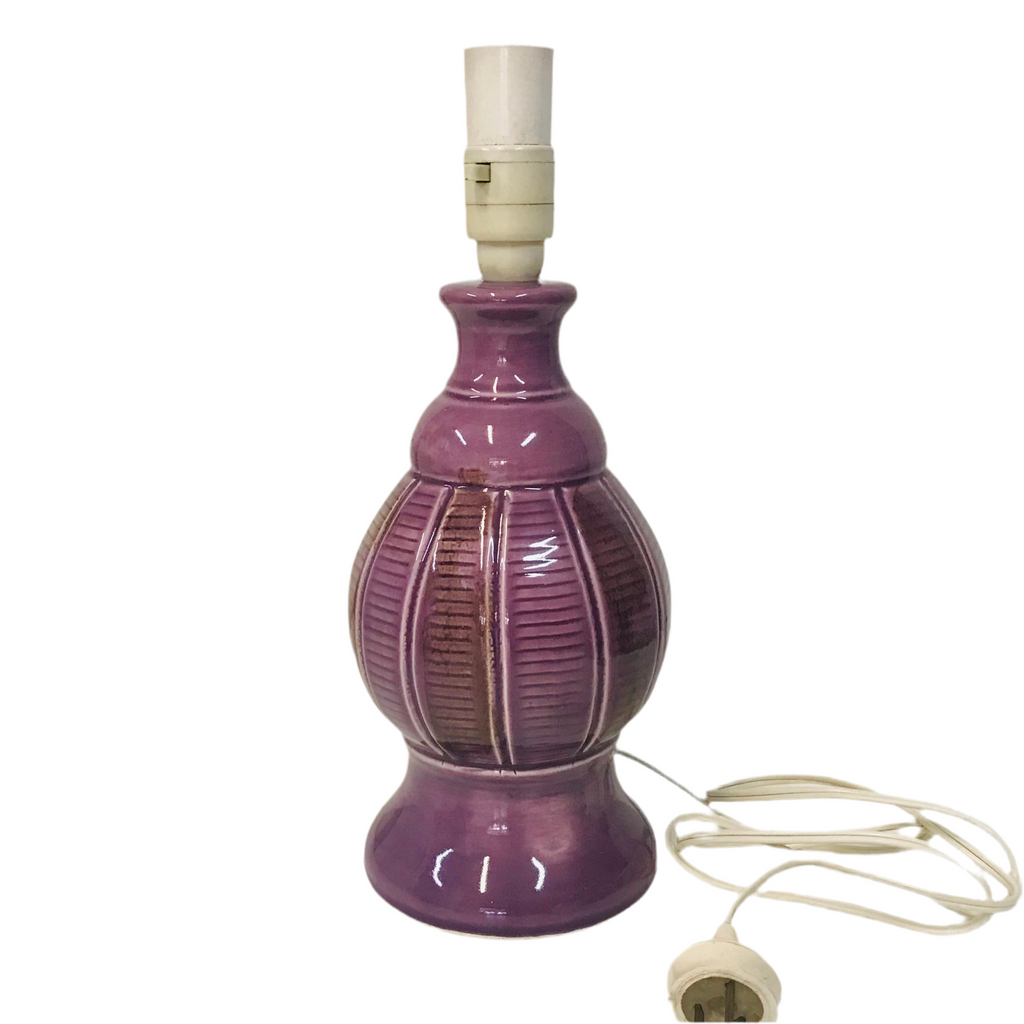 Lamp Base Only - Purple Mid Century Ceramic Table lamp