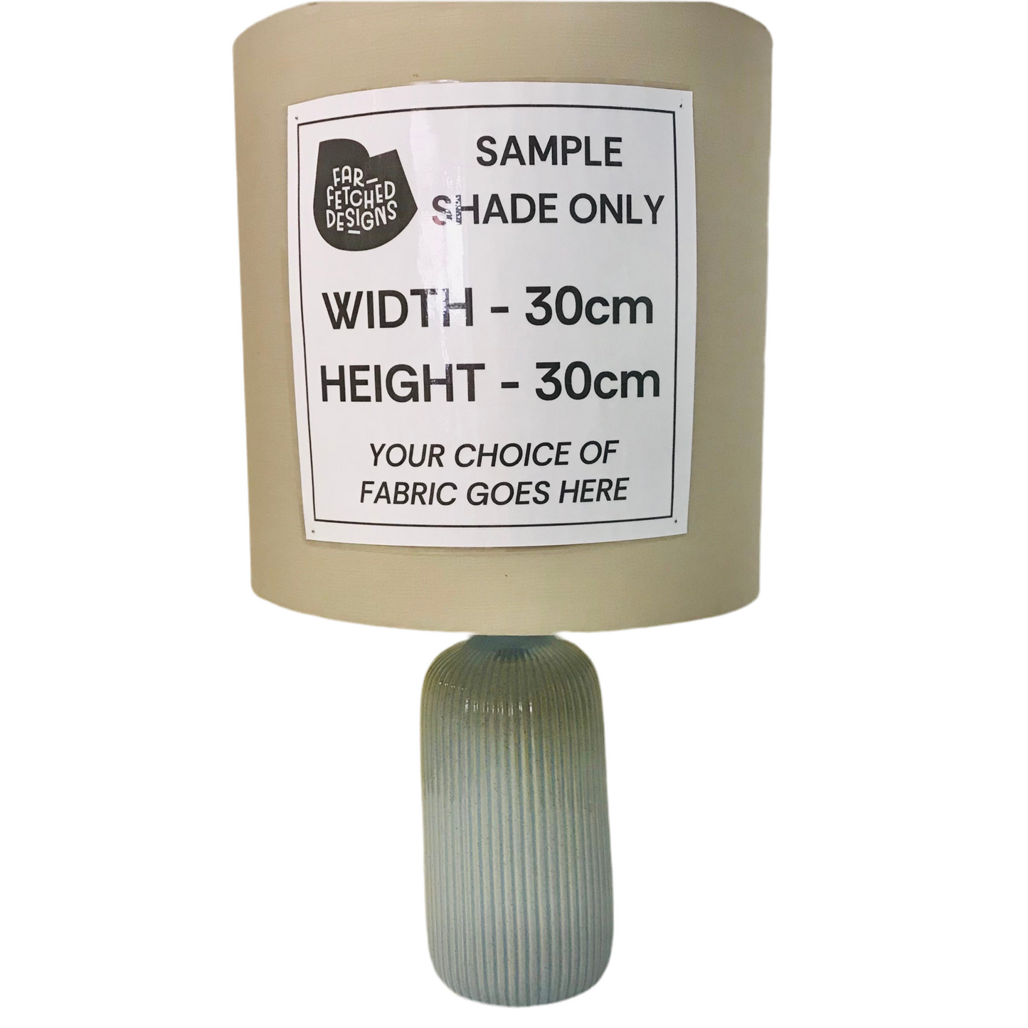 Lamp Base Only - Ridged Mottled Tan & Blue Table Lamp