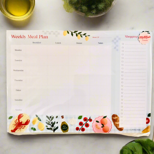 Weekly Meal Plan Notepad