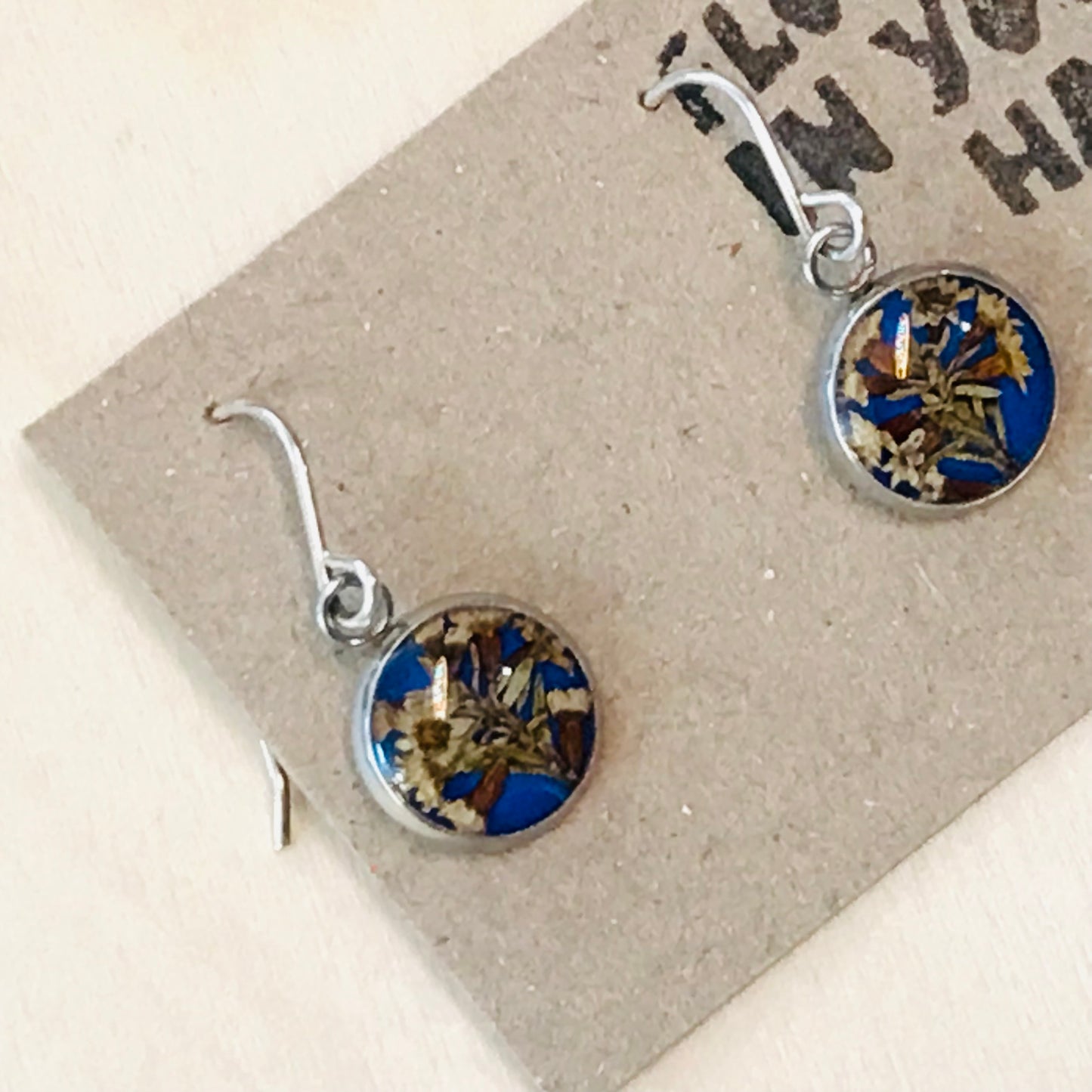 Australian flora Resin & Sterling Silver Earrings - small