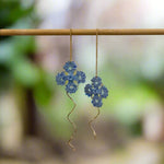 Handcrafted Crochet Earrings - Flowers with Chain Detail