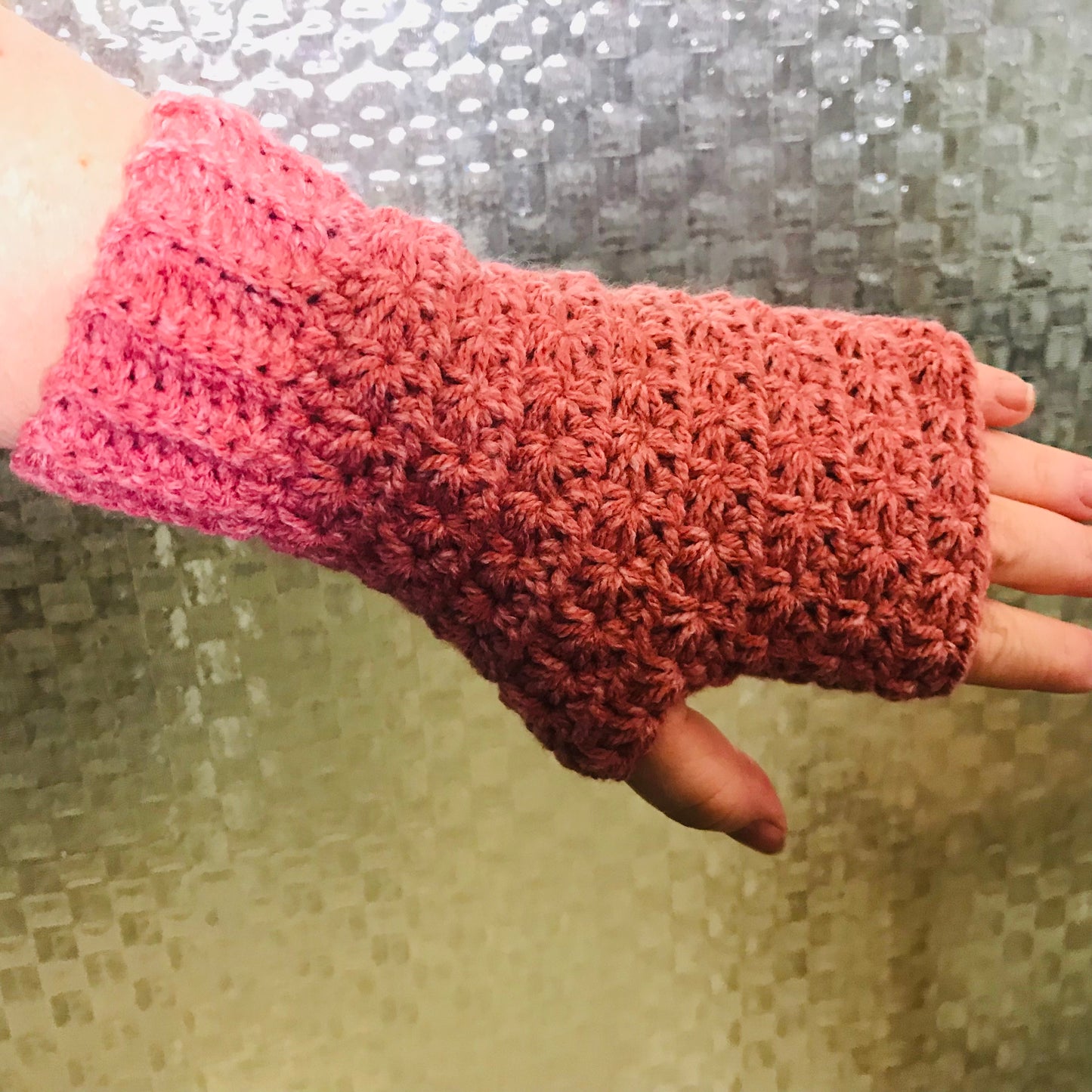 Crochet fingerless gloves - various colours