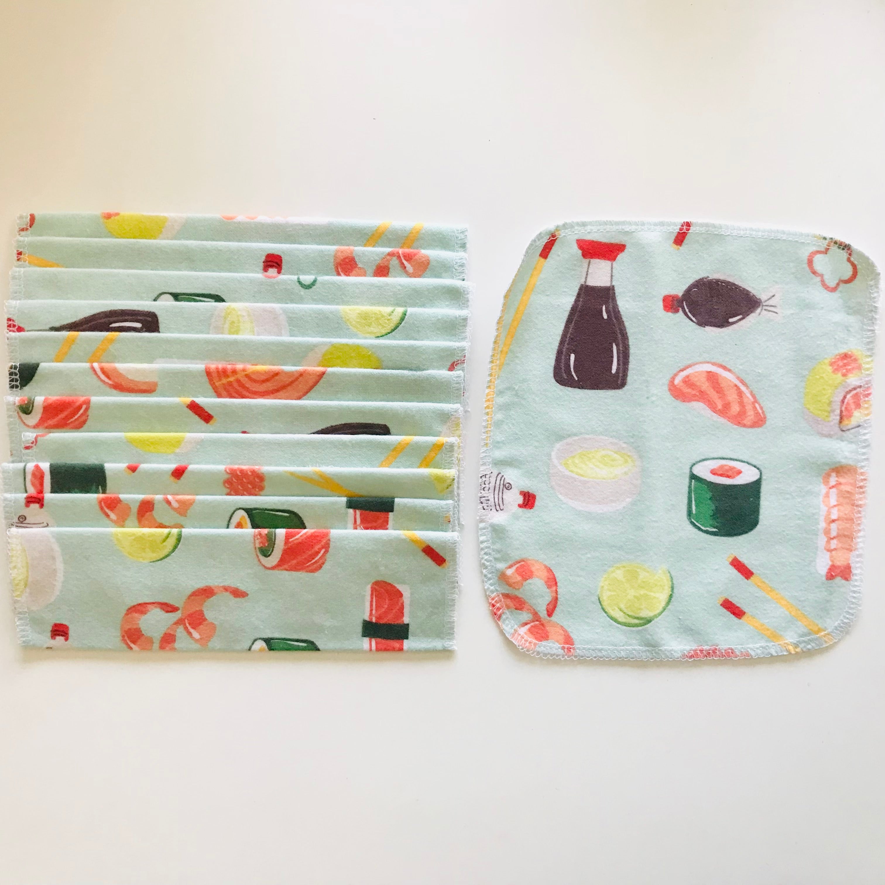 No Waste Reusable Baby Wipes  - pack of 12