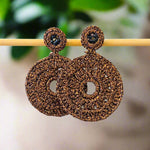 Handcrafted Crochet Earrings - Metallic Copper Range