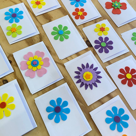 2D Flower Greeting Cards