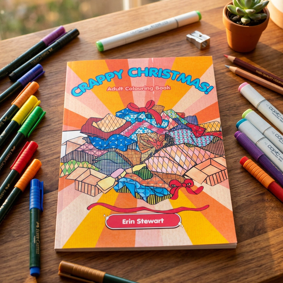 Adult Colouring Book - Crappy Christmas