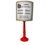 Lamp Base Only - Painted Gloss Turned Timber Table Lamp - Red