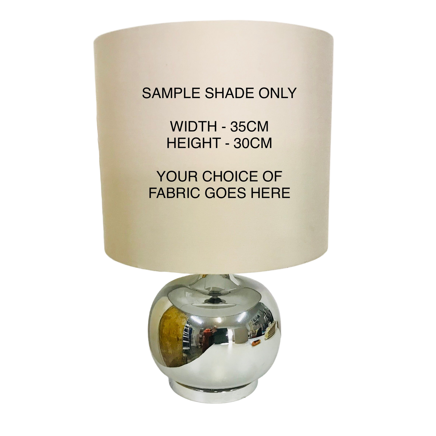 Lamp Base Only - Mirrored Glass Ball Table Lamp