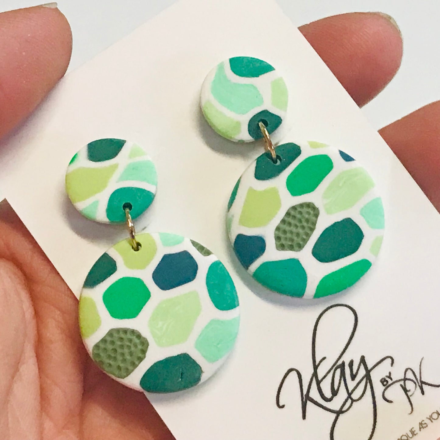 Handmade Polymer Clay Earrings - Jungle