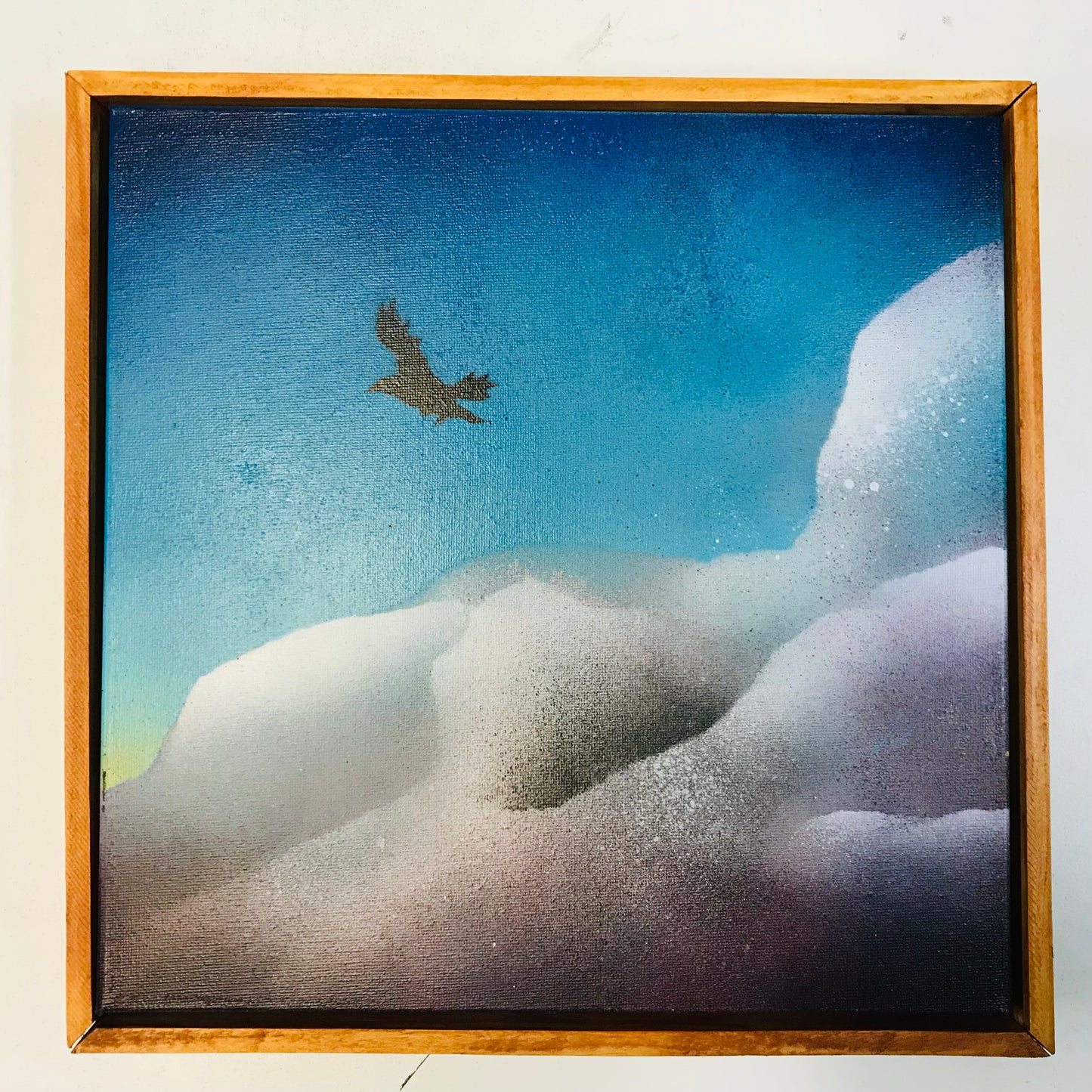 Spraypaint & Acrylic Original Artwork - Bird Sky