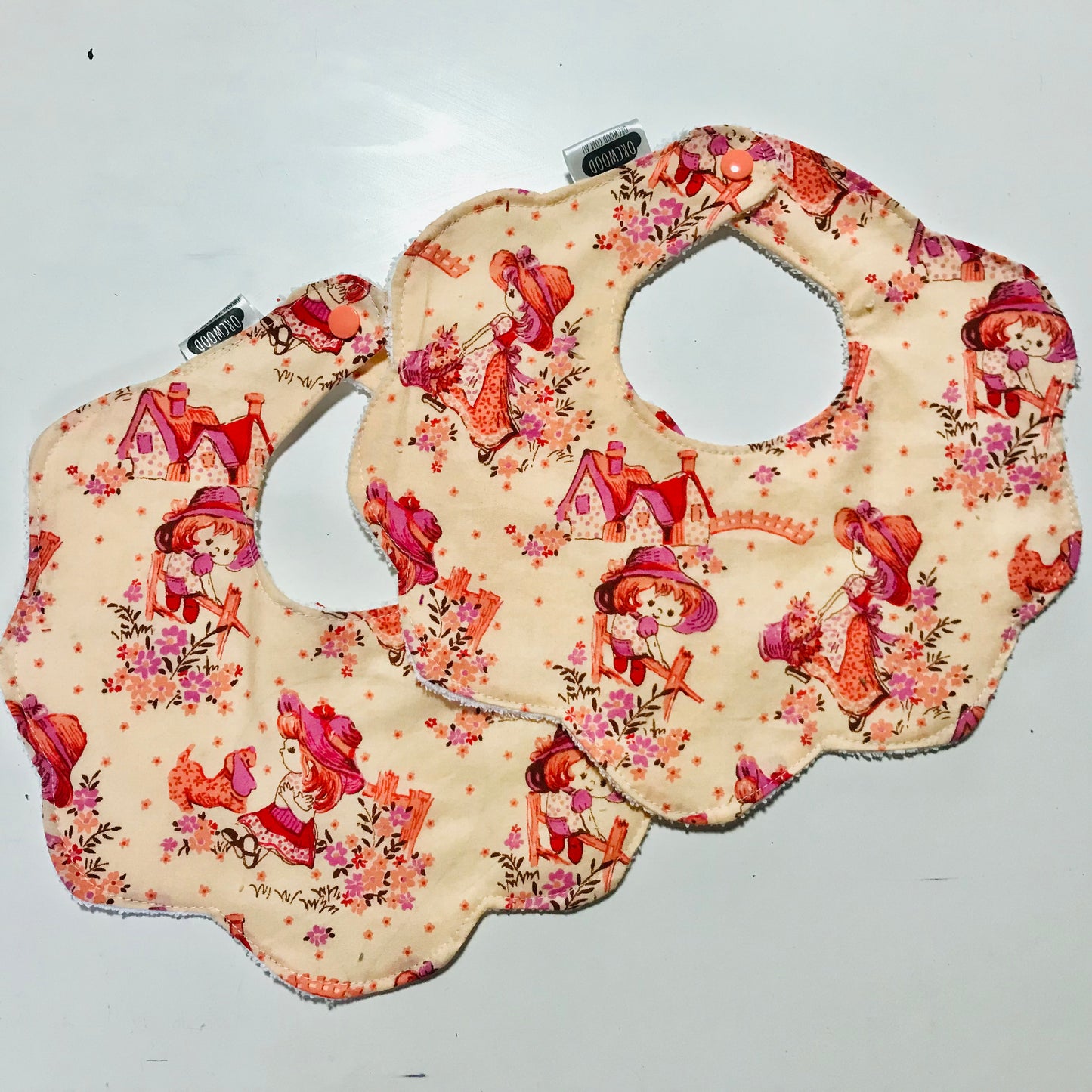 Bibs - Handmade Scalloped baby and toddler bib