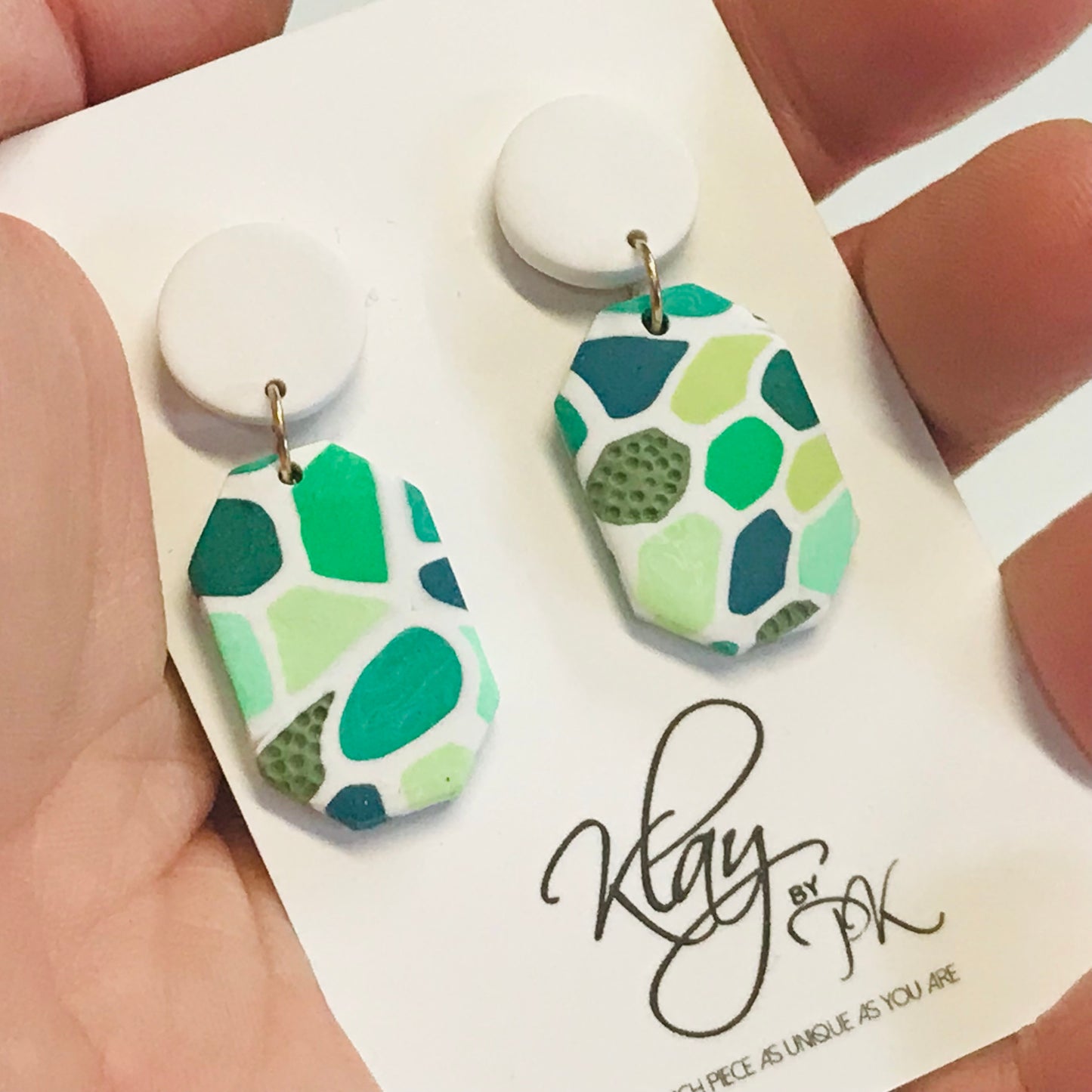 Handmade Polymer Clay Earrings - Jungle