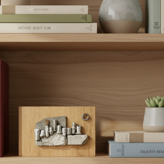 Found Object Sculpture - Itty Bitty City 2: Lakeside