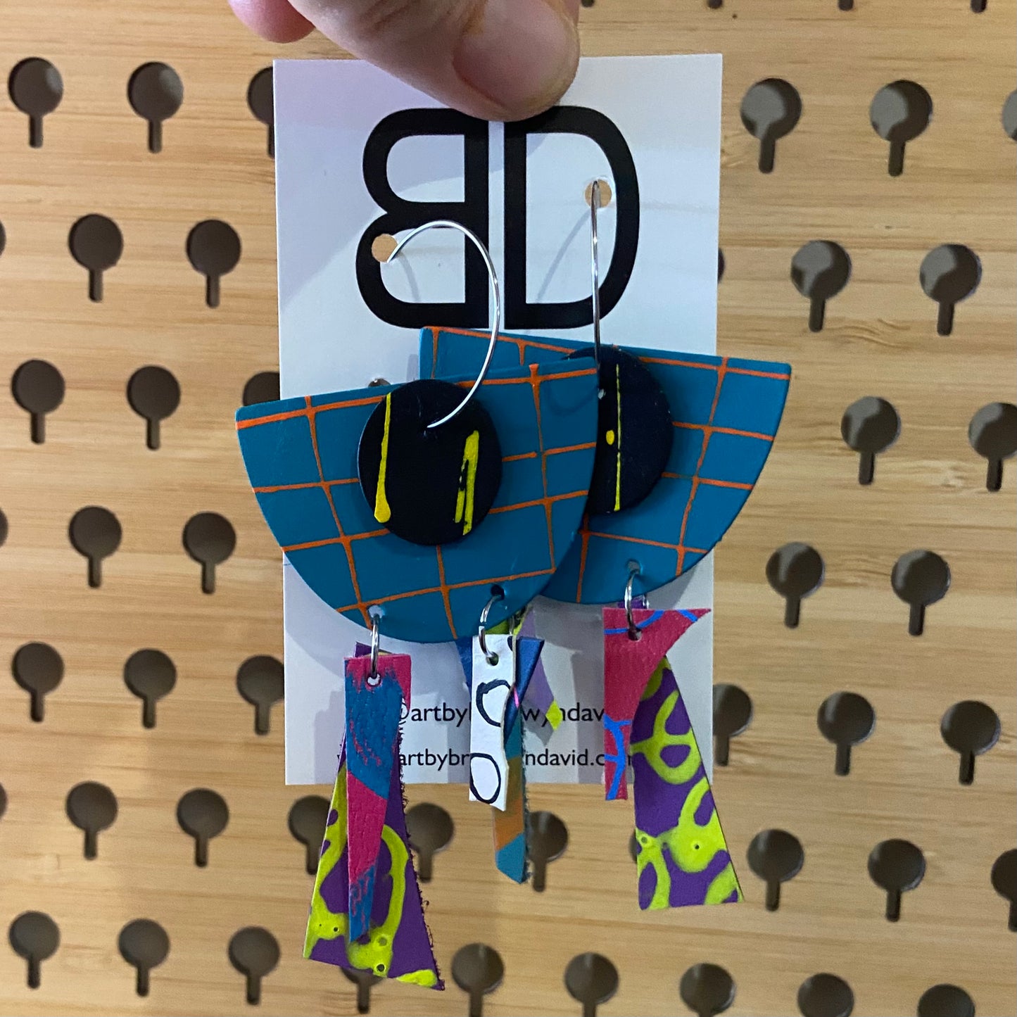 Handmade Painted Leather Earrings - The Flip