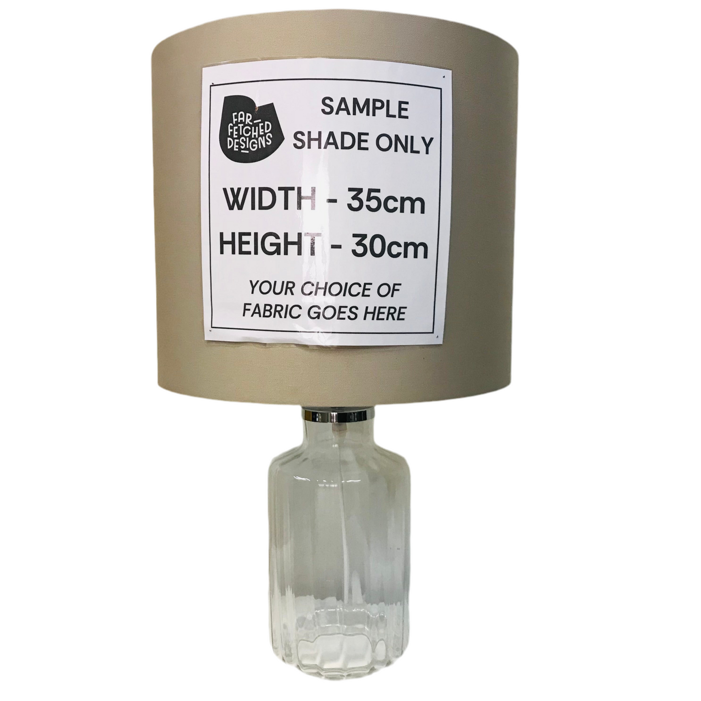 Lamp Base Only - Glass Ripple Bottle Table Lamp