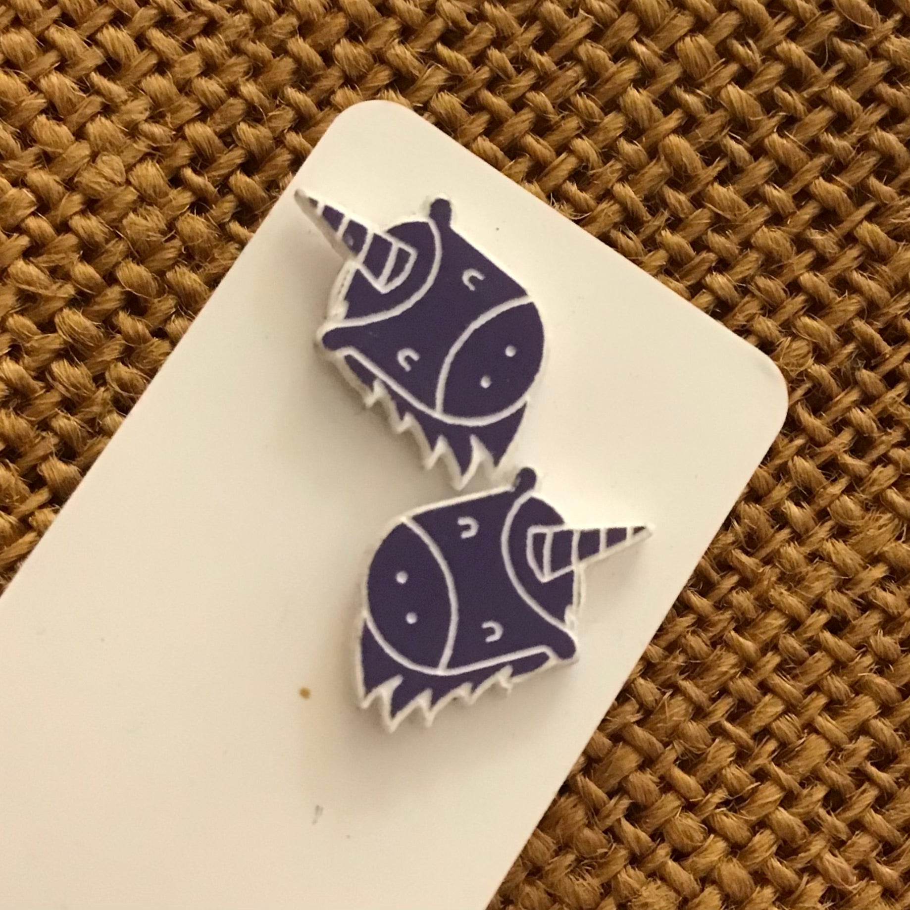 Novelty Studs Earrings - Graphic Acrylic