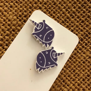Novelty Studs Earrings - Graphic Acrylic