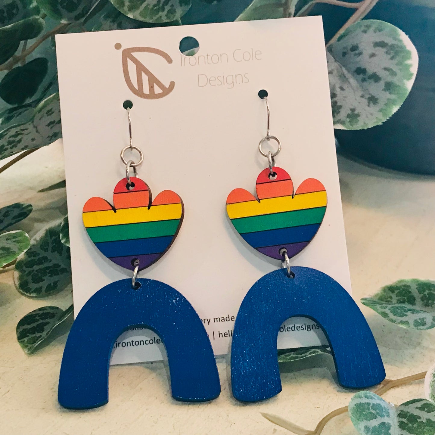Handpainted Laser Cut earrings - Pride Range