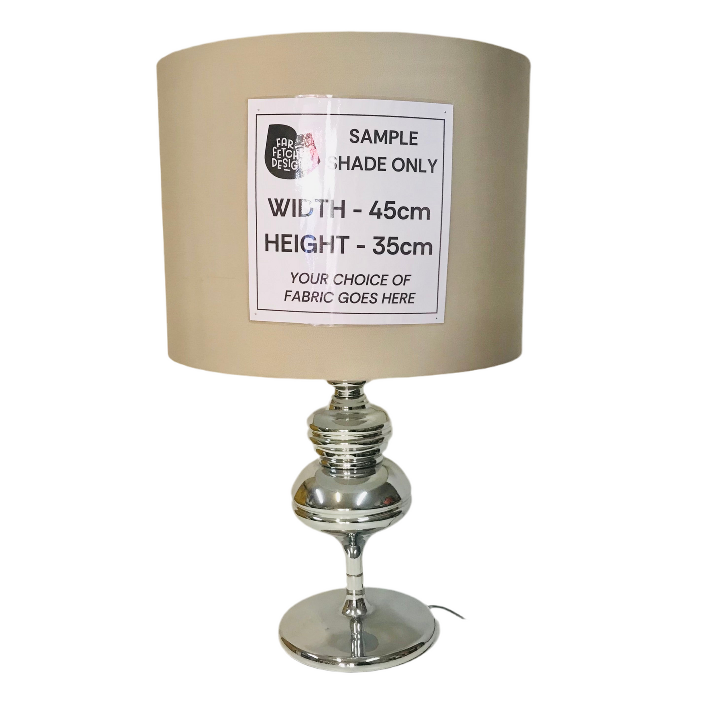 Lamp Base Only - Sculptural Chrome Table Lamp