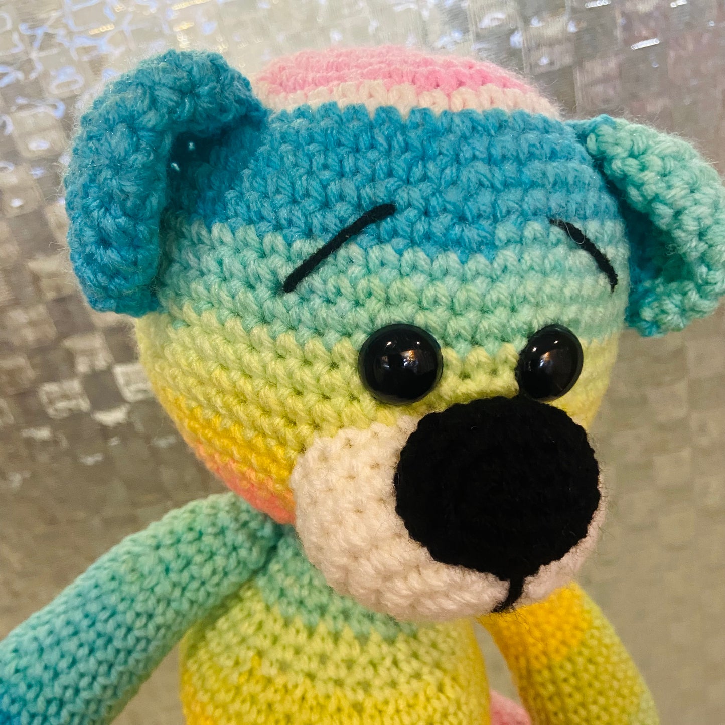 Rainbow Bear Crochet Toy
