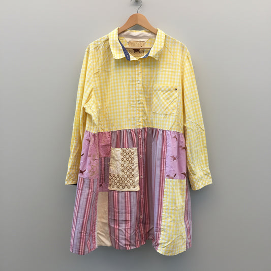 Scarecrow Dress - Yellow and Mauve