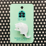 Art Deco Acrylic Brooch - Cats