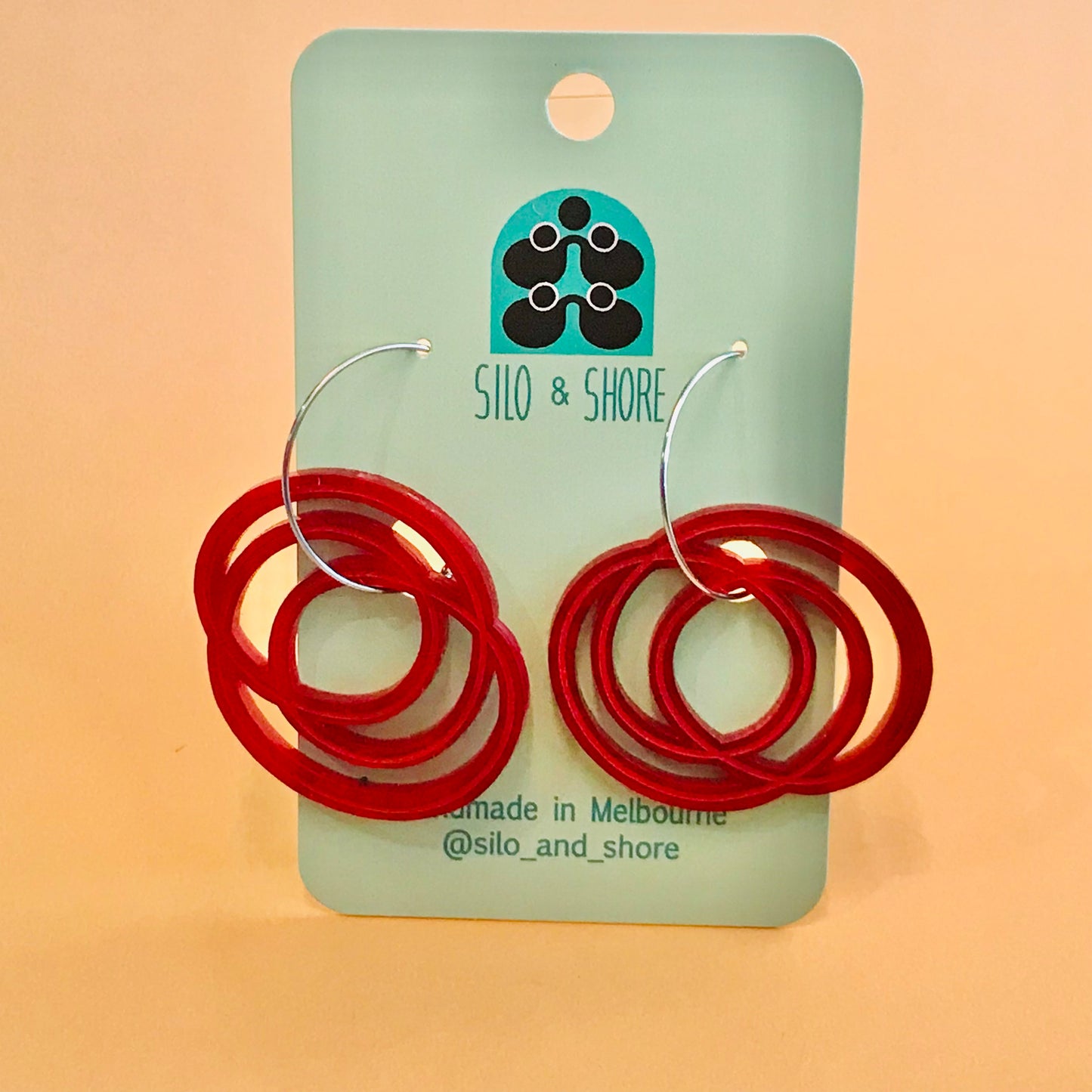 Art Deco Acrylic Earrings - Scribbles (large)
