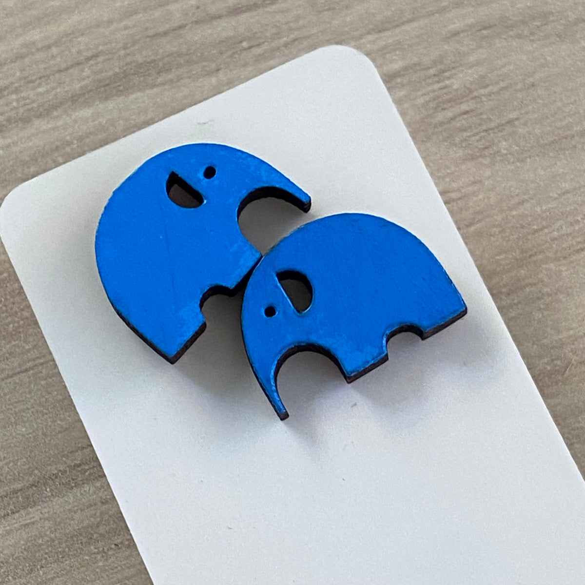 Novelty Studs Earrings - Graphic Wood