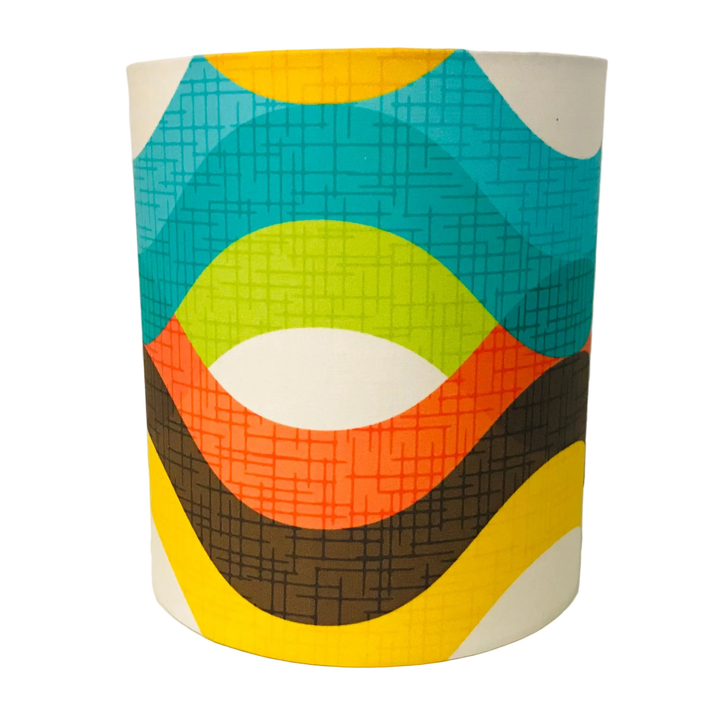 Custom Lamp Shade only - Retro Mod Waves