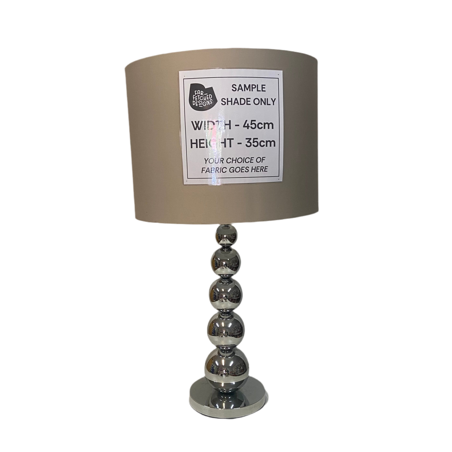 Lamp Base Only - Stacked Chrome Orb Table Lamp