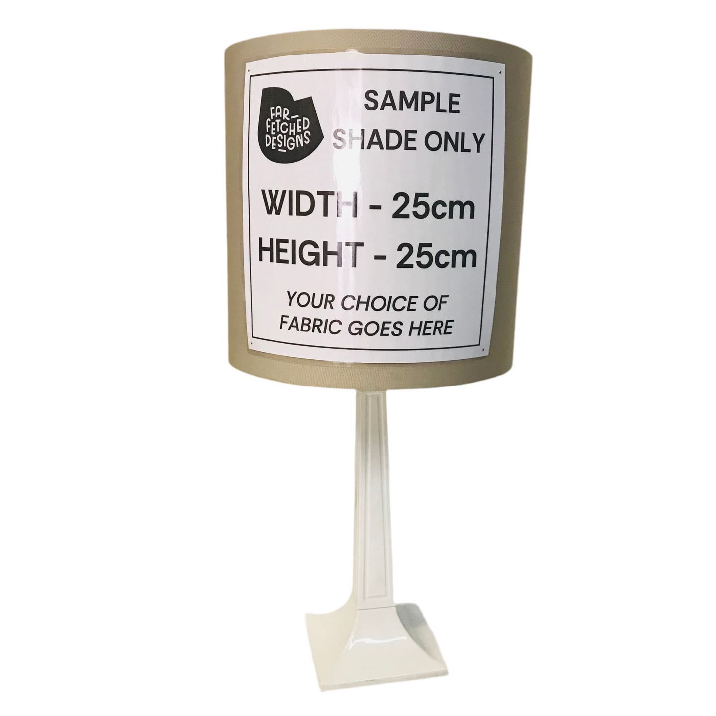 Lamp Base Only - White Column Resin Table Lamp