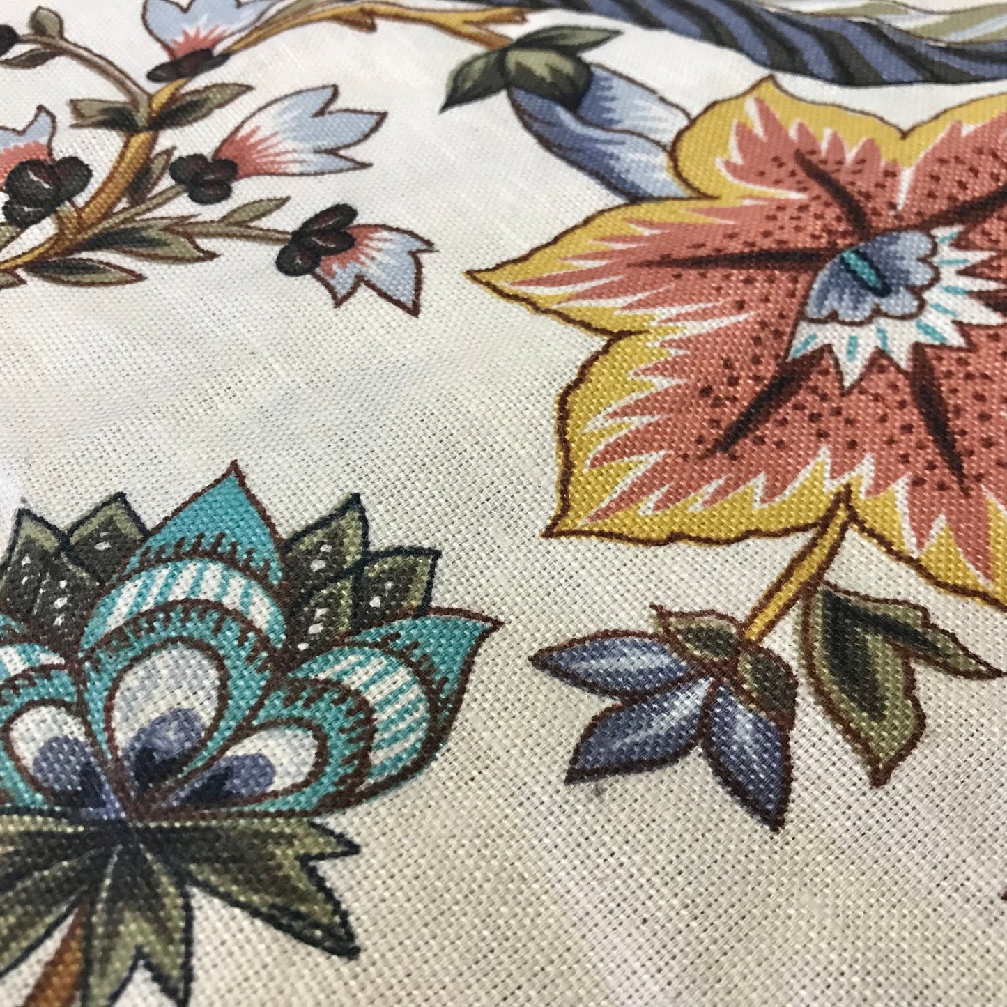 Custom Lamp Shade only - Earthy Floral Linen