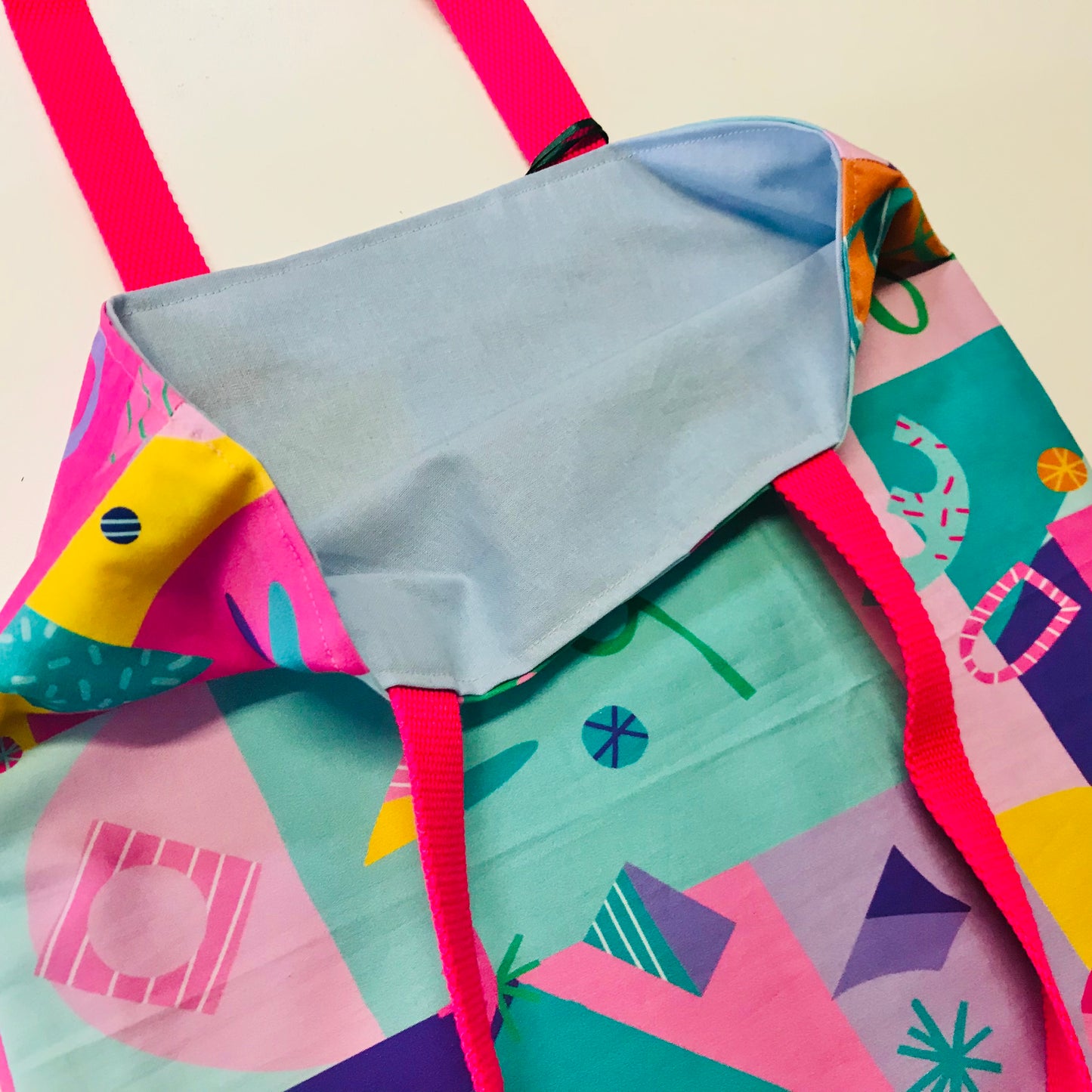 Handmade Fabric Tote Bags with Webbed Shoulder Strapes