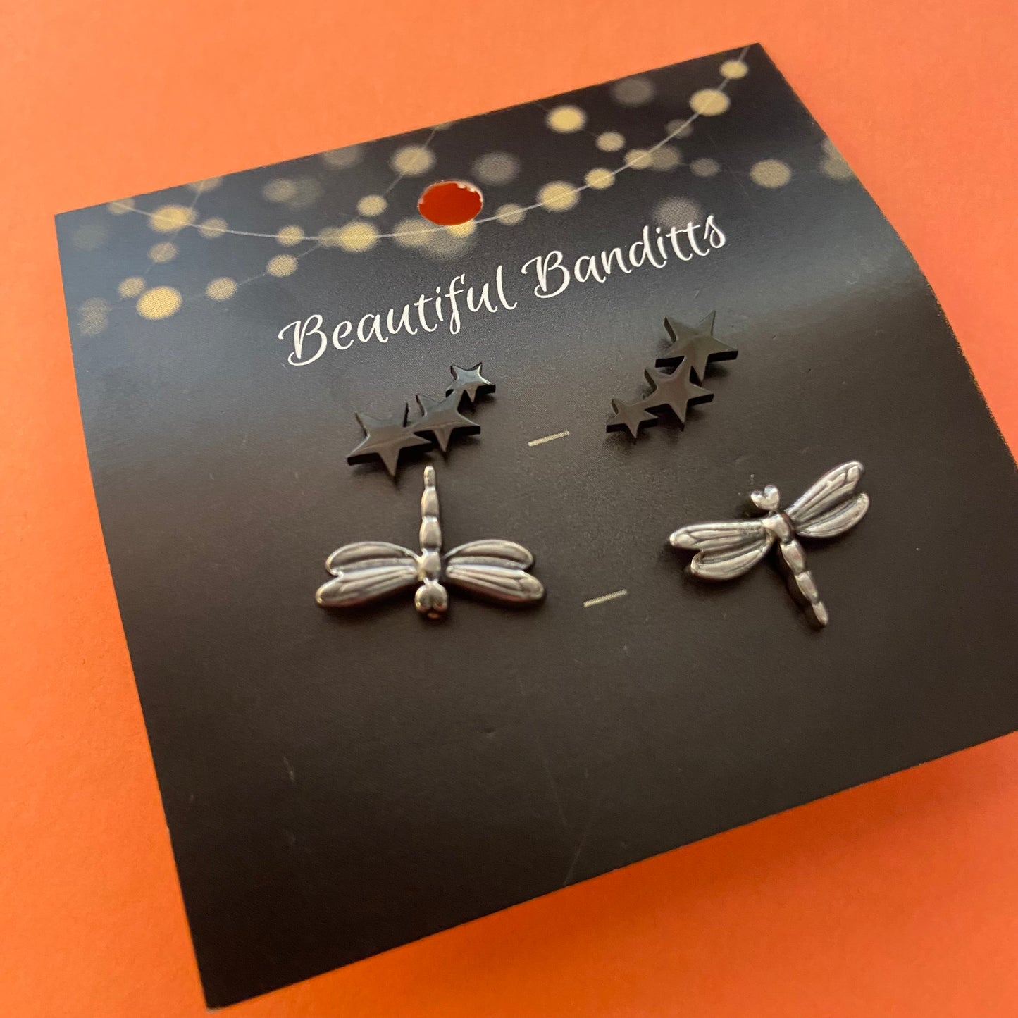 Mixed Metal Stud Earrings - Duo Set