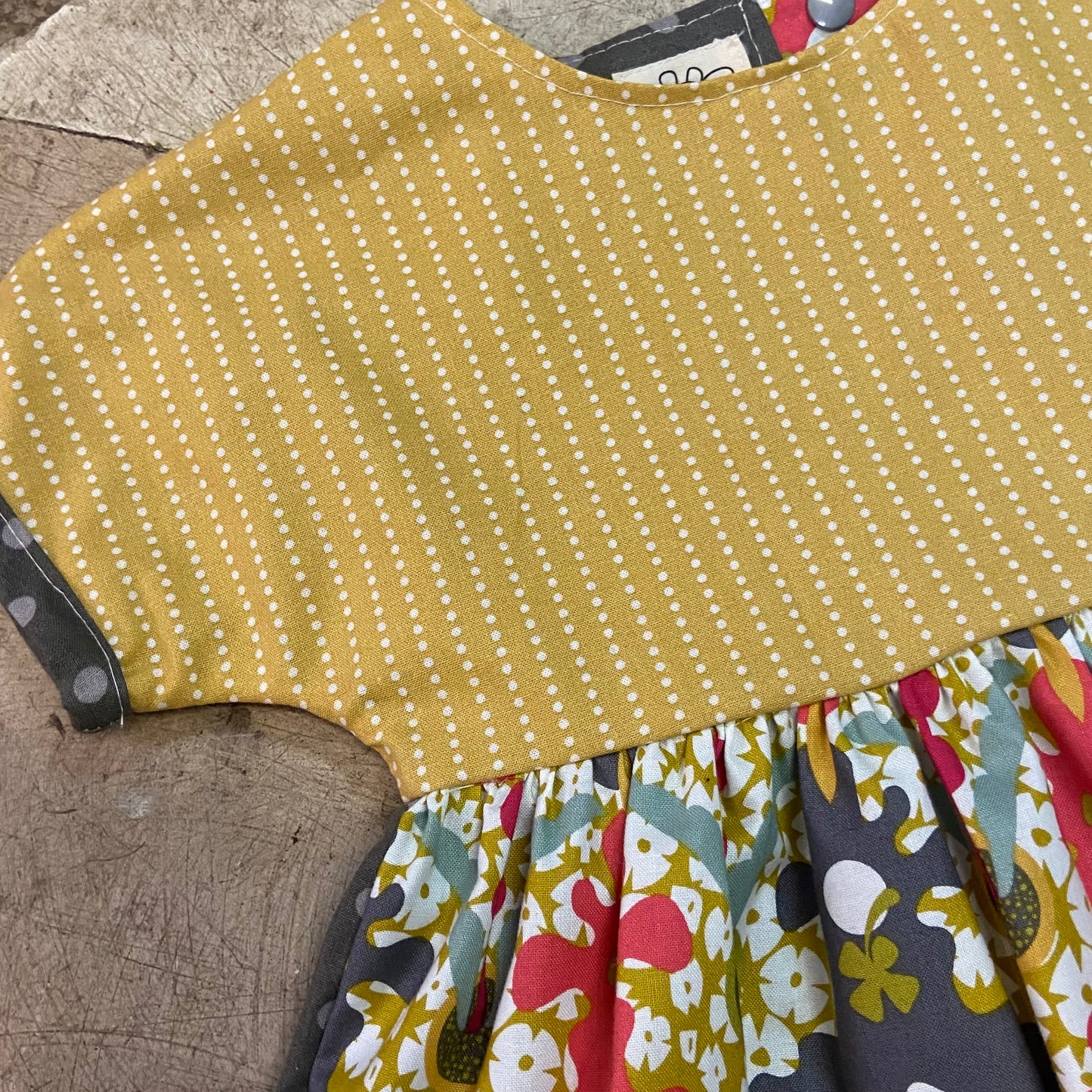 The Moxie Handmade Dress - Mustard Floral