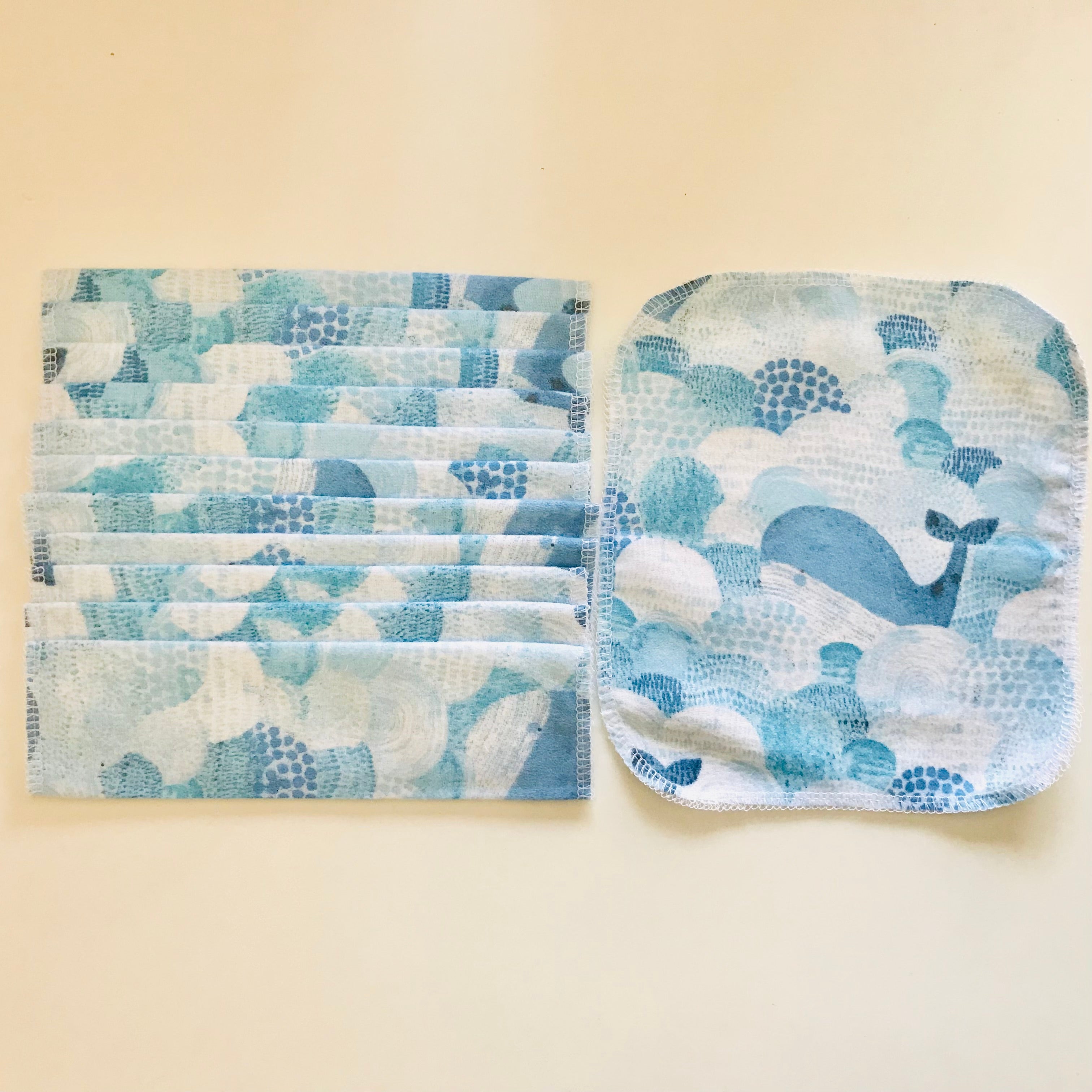 No Waste Reusable Baby Wipes  - pack of 12