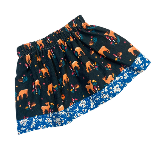 Cord Skirt - DEERS IN THE FOREST
