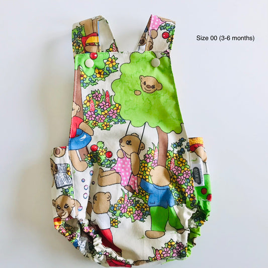 Baby Toddler Summer Romper - Upcycled Teddy Bears Picnic