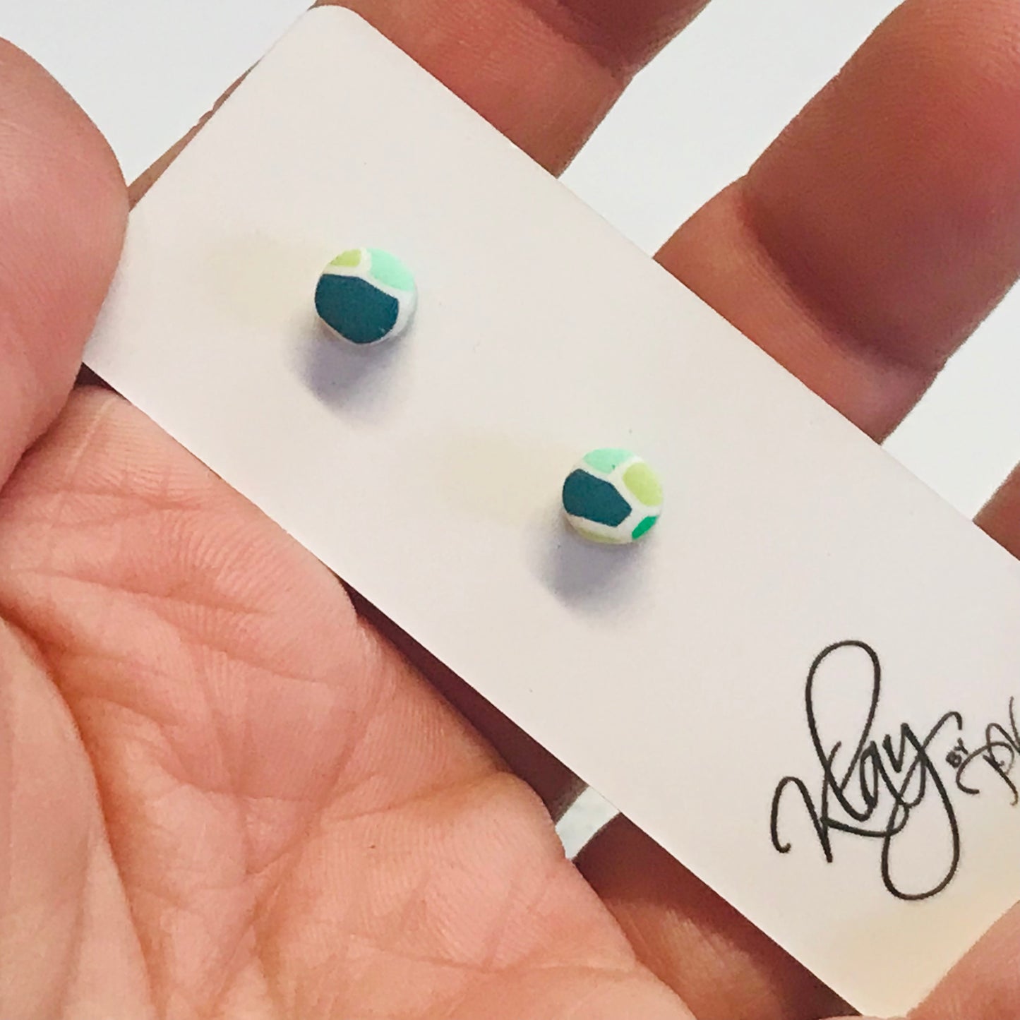 Handmade Polymer Clay Earrings - studs