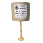 Lamp Base Only - Pine White Wash Turned Column Table Lamp