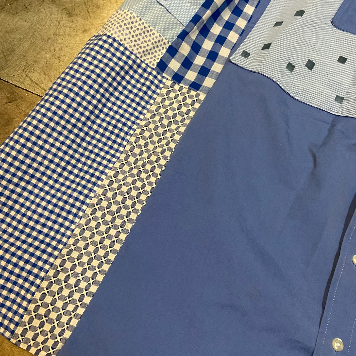 Scarecrow Dress - Electric Blue Checks